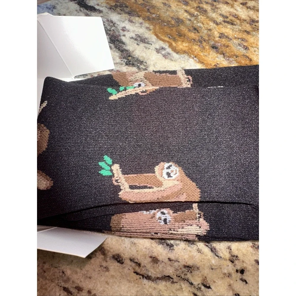 2 Pair Compression Wide Calf 15-22mmhg Kitties And Sloth Nurse-pregnant-travel